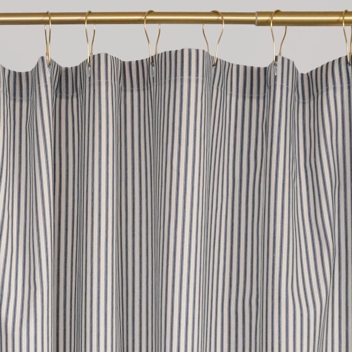Ticking Stripe Shower Curtain Black, Brown, Grey, Navy, Red 72x72 or custom size