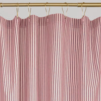 Ticking Stripe Shower Curtain Black, Brown, Grey, Navy, Red 72x72 or custom size