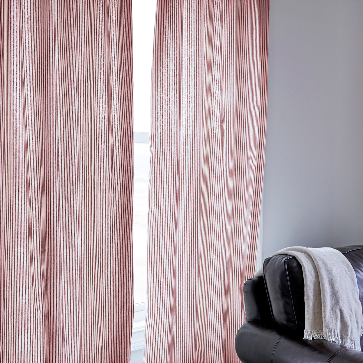 Ticking Stripe Curtain Panel |5 Colors Available