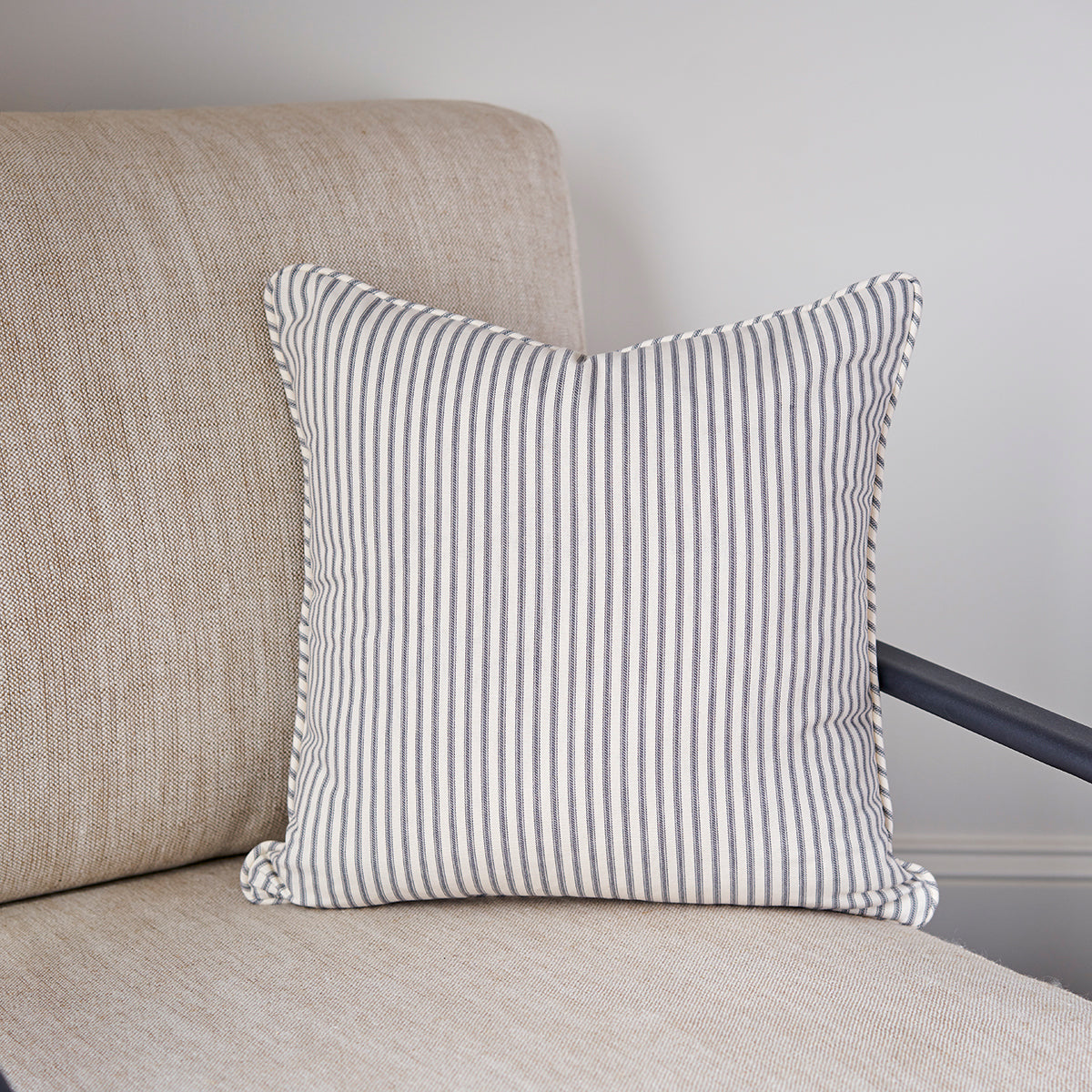Ticking Stripe Throw Pillow Cover 18x18