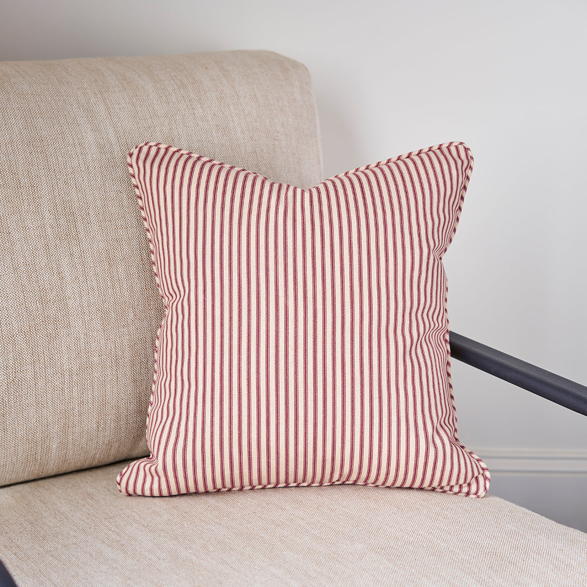 Ticking Stripe Throw Pillow Cover 18x18