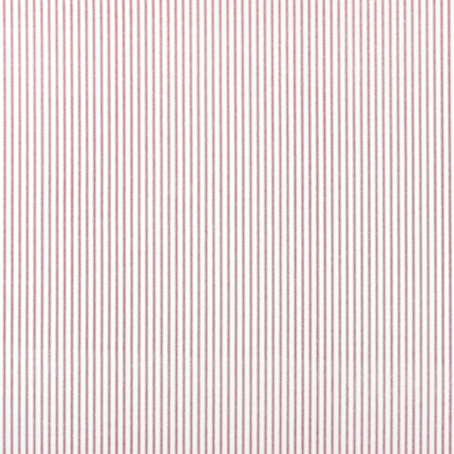 Red and white ticking stripe fabric option for fabric shower curtain
