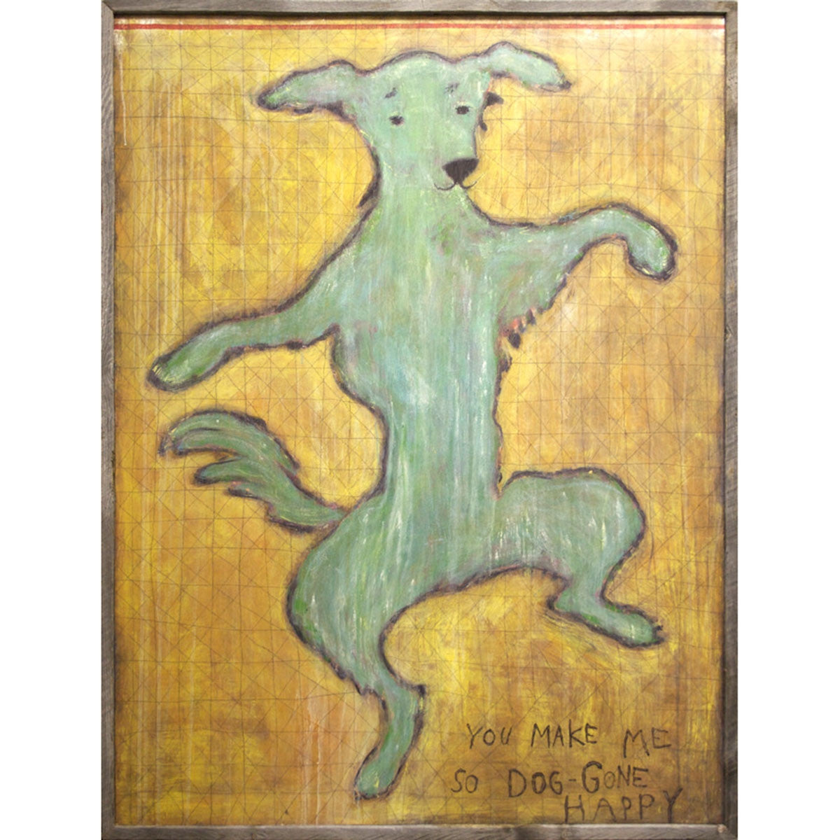 Doggone Happy Art Print by Rebecca Puig