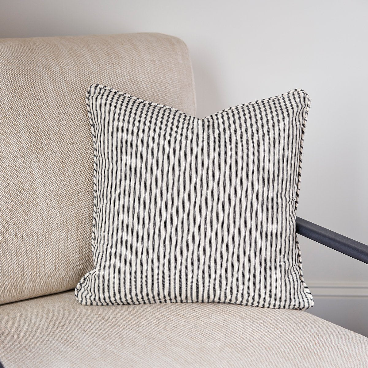 Ticking Stripe Throw Pillow Cover 18x18