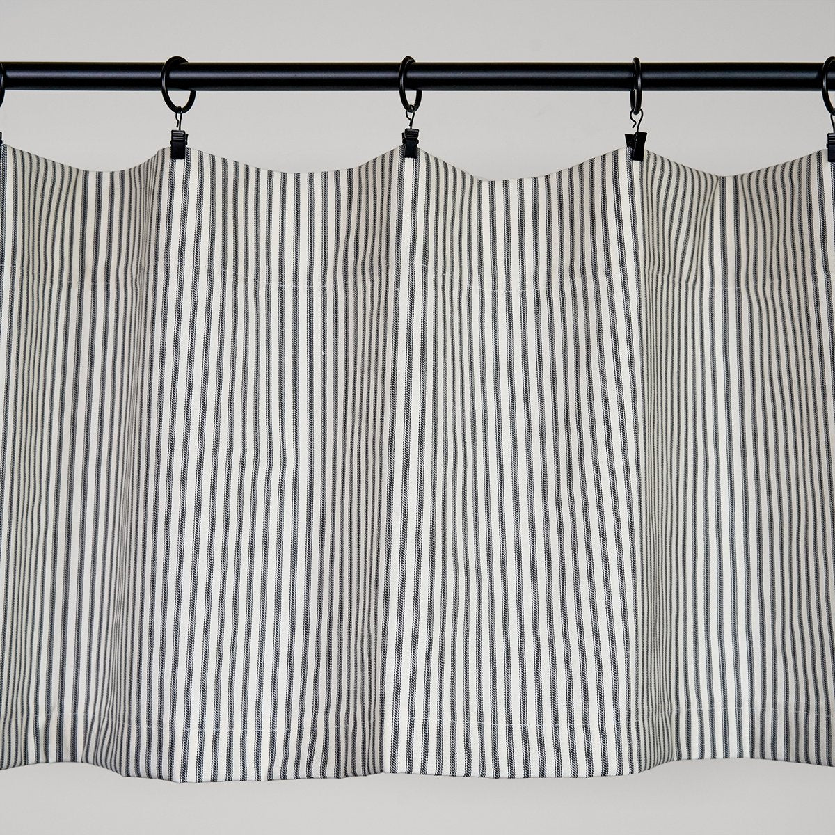 Ticking Stripe Valance Black