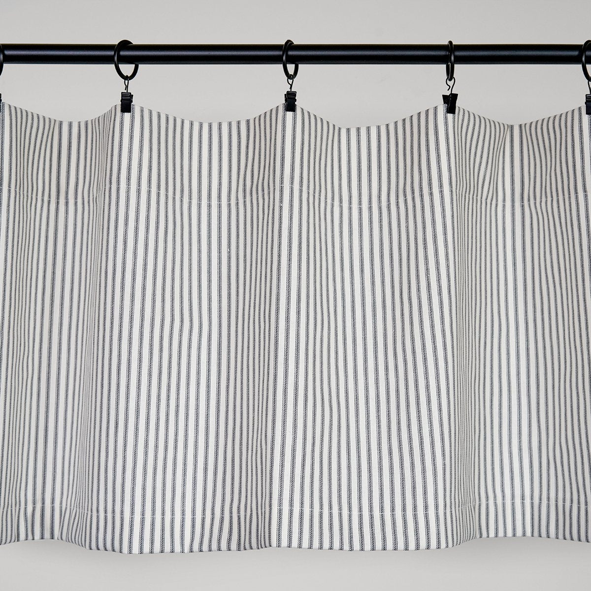 Ticking Stripe Valance Gray