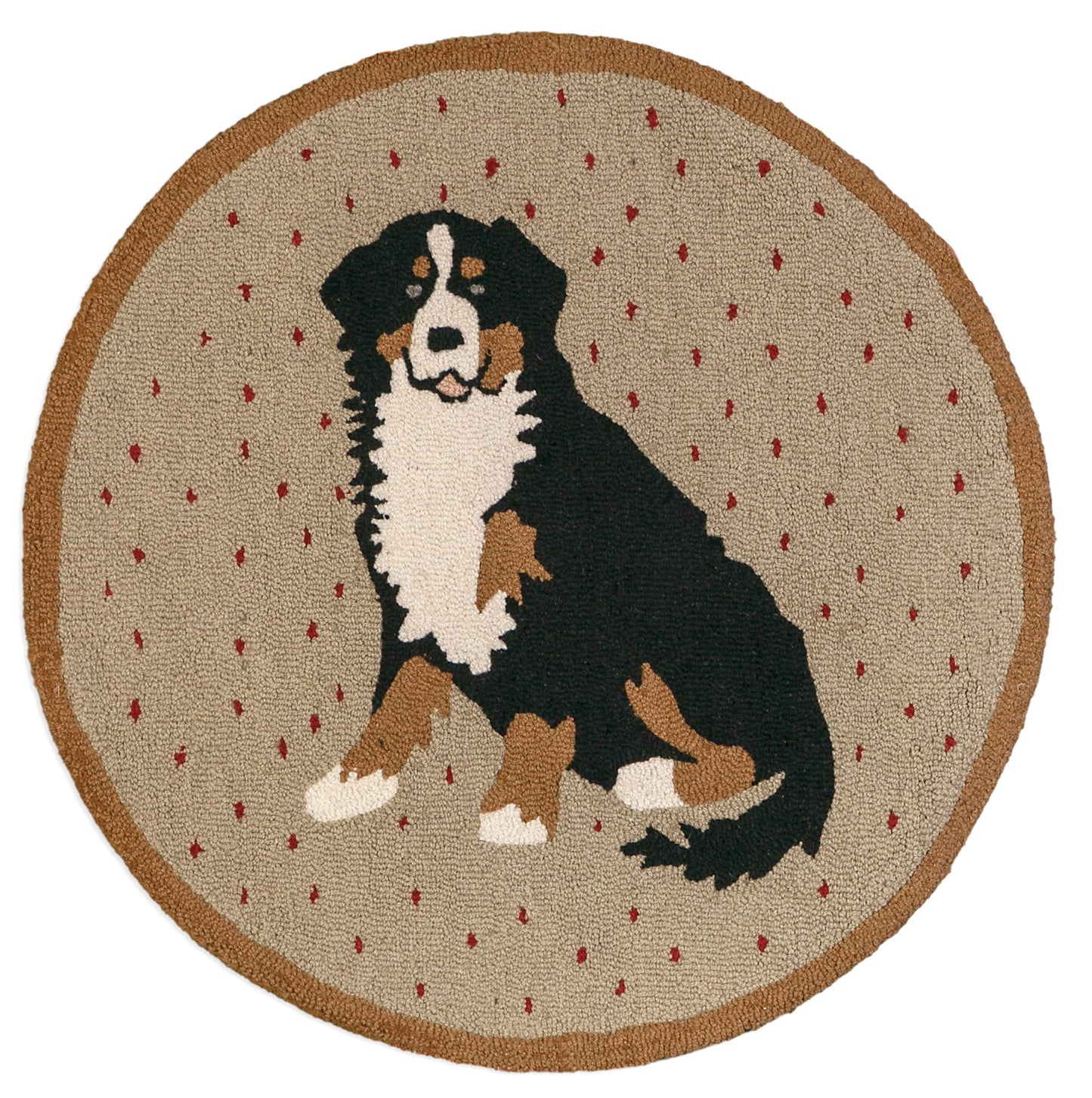 Bernese Mountain Dog Area Rug Round