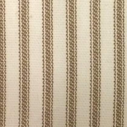 Brown Ticking Stripe Shower Curtain