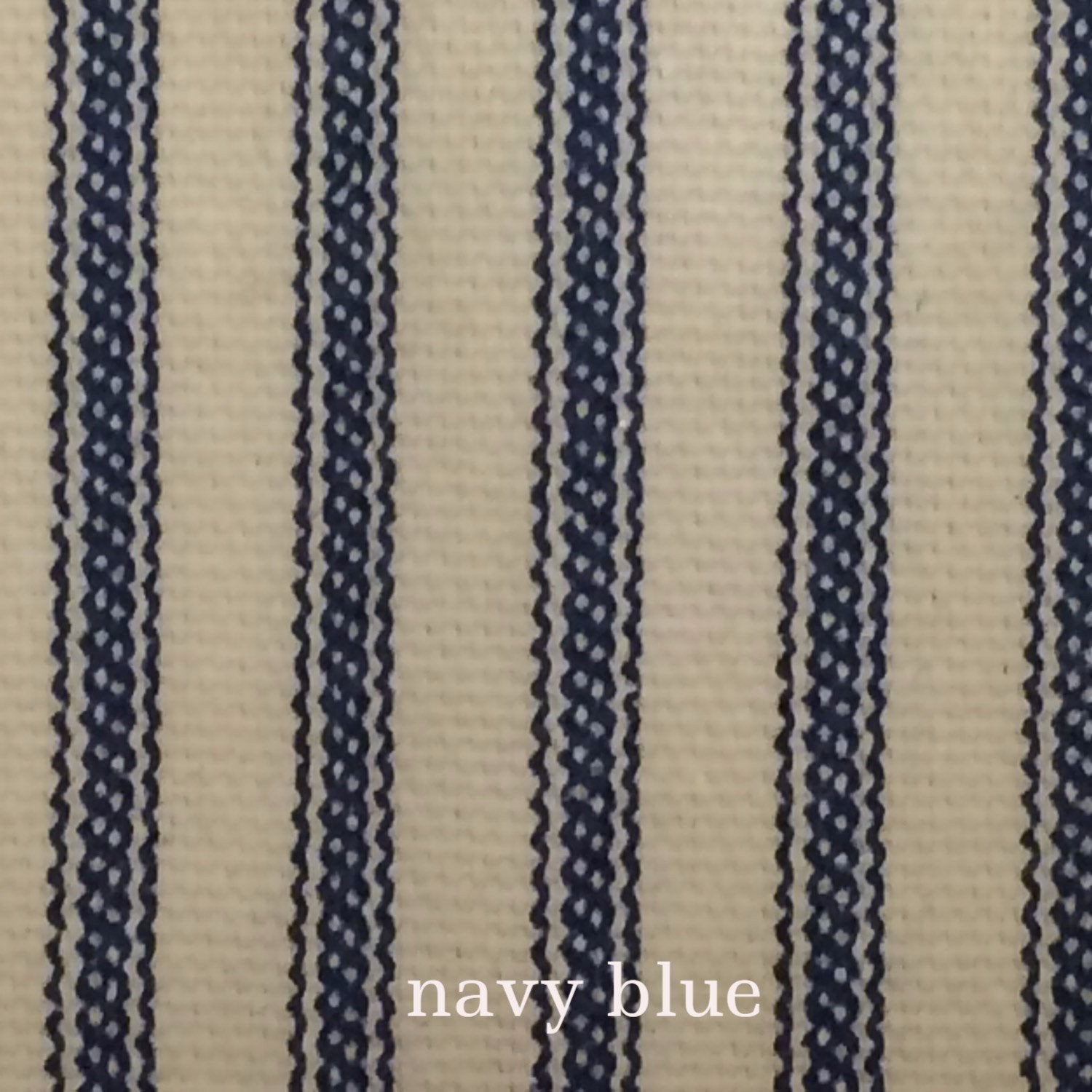 Ticking Stripe Shower Curtain Navy Blue