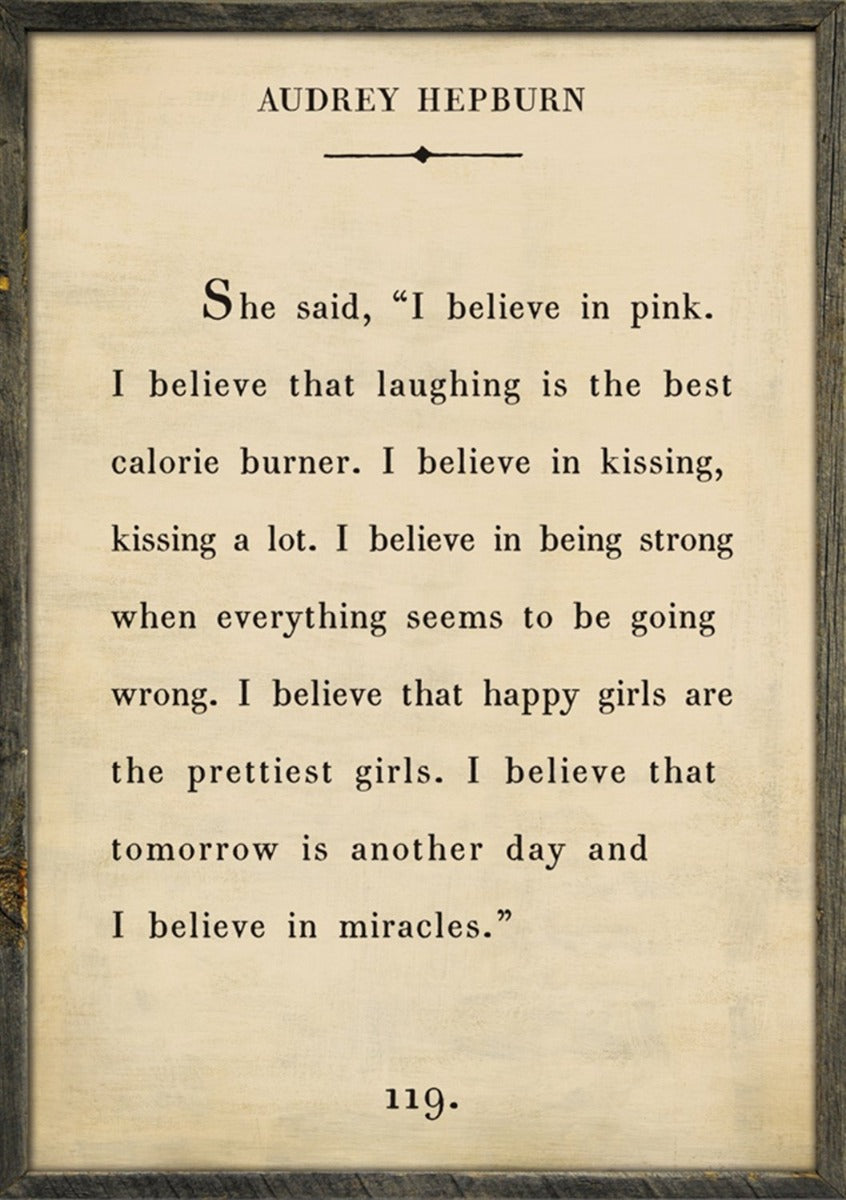 Words Of Wisdom Print By Audrey Hepburn