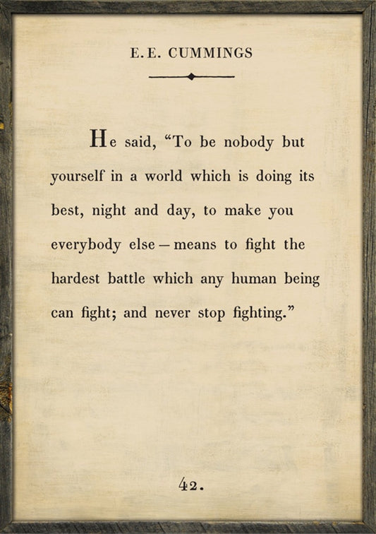 Words of Wisdom Print by EE Cummings | Rebecca Puig