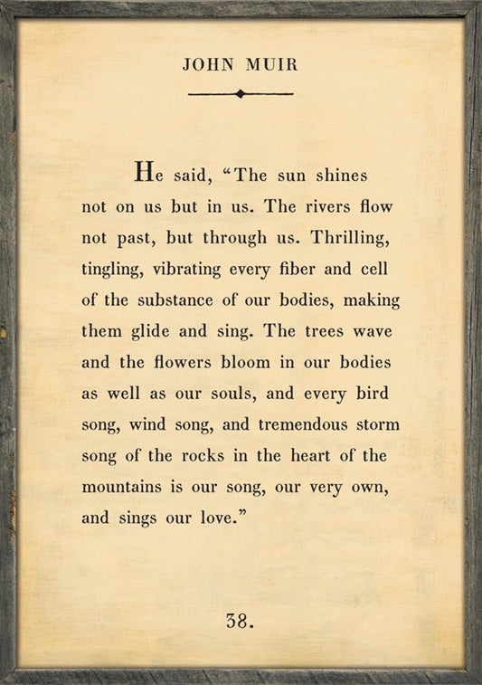 Words of Wisdom by John Muir Print