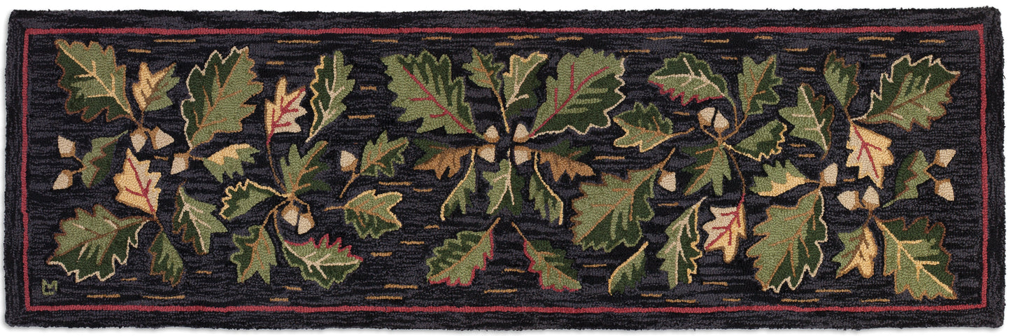 Wool Area Rug Pine Cone Motif