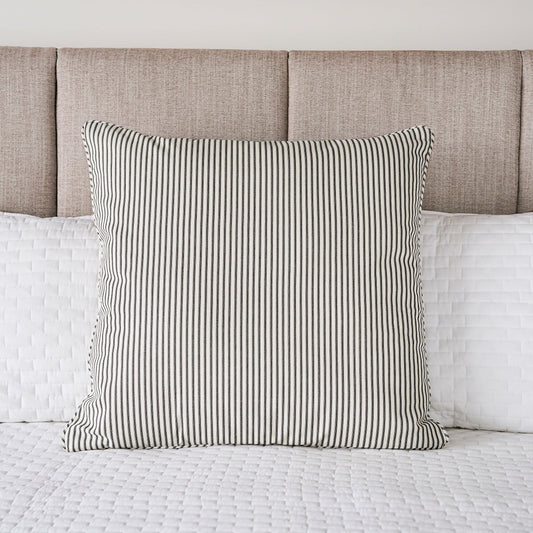 Ticking Stripe Euro Sham Black