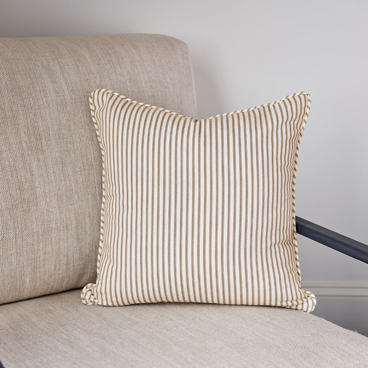 Ticking Stripe Throw Pillow Cover 18x18