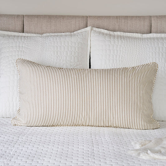 Ticking Stripe Sham | Brown | King
