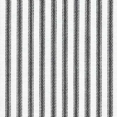 black and white ticking stripe fabric close up