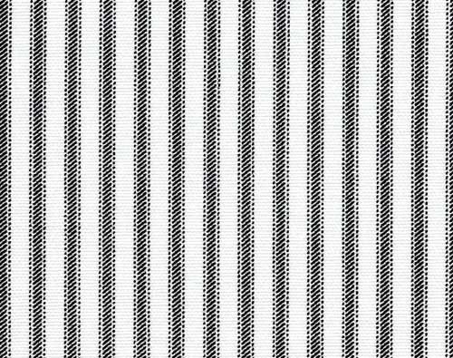 Ticking Stripe Shower Curtain Black