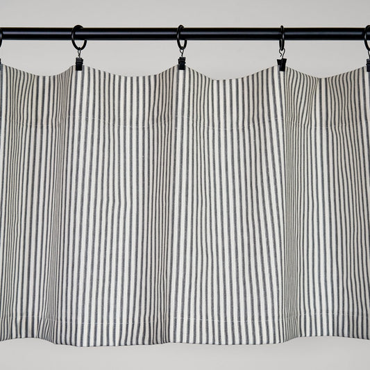 Ticking Stripe Valance Gray