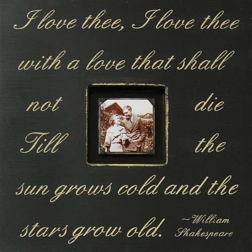 I love thee shakespeare quote picture frame by Sugarboo