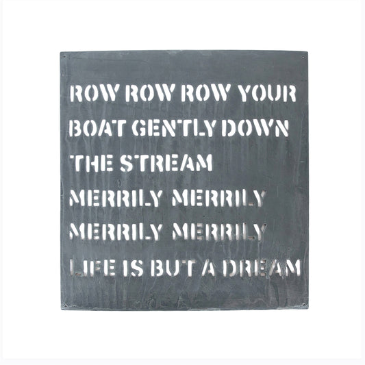 Row Row Row Your Boat Metal Sign