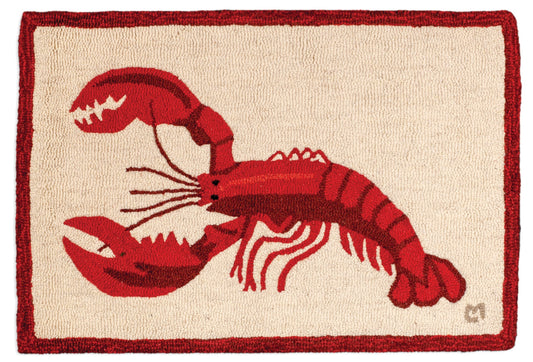 Red Lobster Wool Area Rug