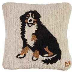 Bernese Mountain Dog Throw Pillow Wool
