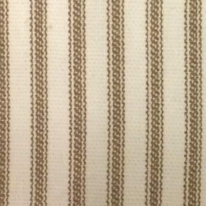 Ruffled Ticking Stripe Shower Curtain Brown