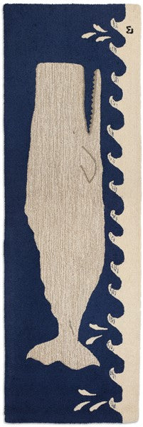 Wool Hooked Runner White Whale