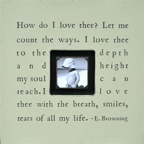 How Do I Love Thee Quote Picture Frame by Sugarboo