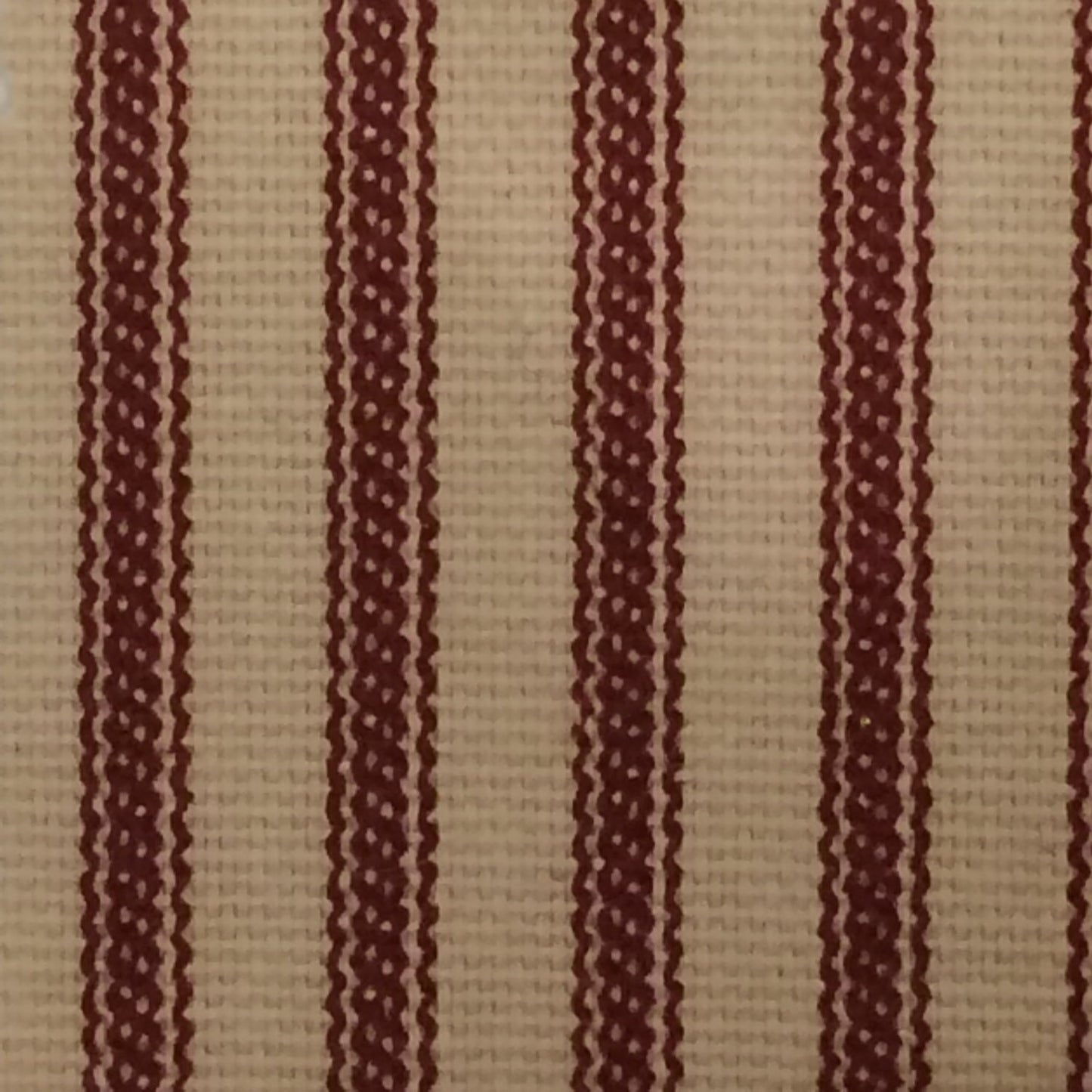 Vintage Ticking Stripe Shower Curtain with Ruffles