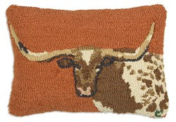 Long Horn Steer Pillow