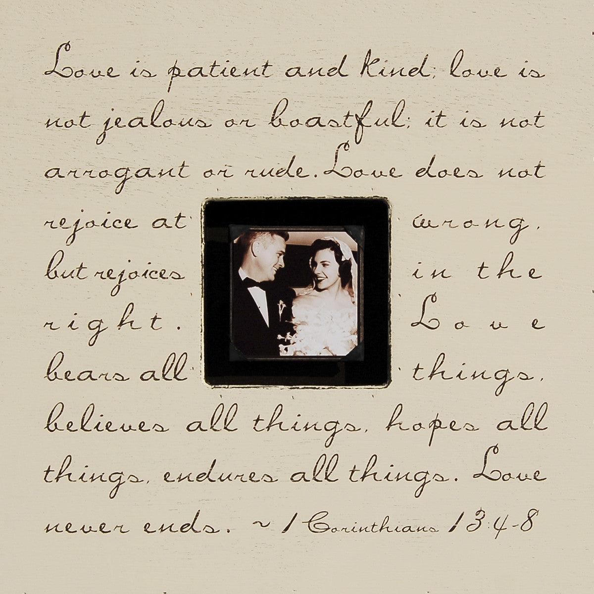 Love Is Patient Quote Picture Frame by Sugarboo