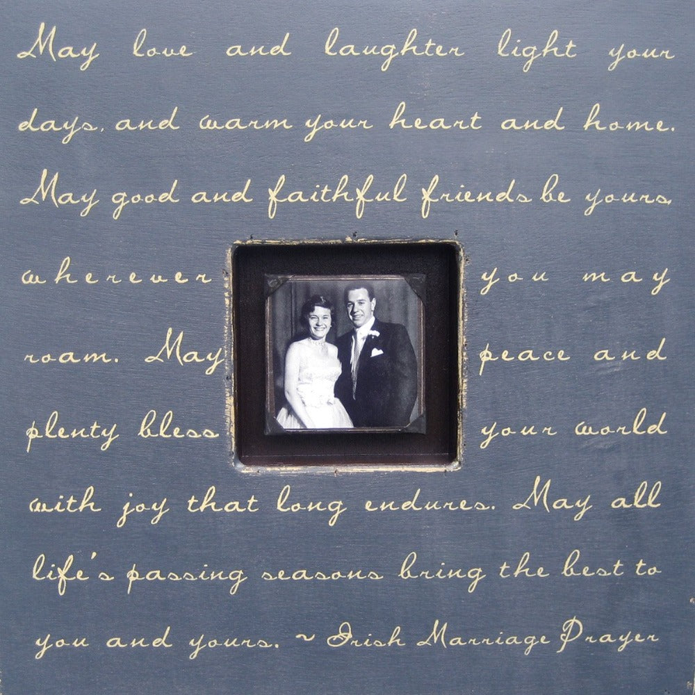 May Love and Laughter Quote Picture Frame by Sugarboo