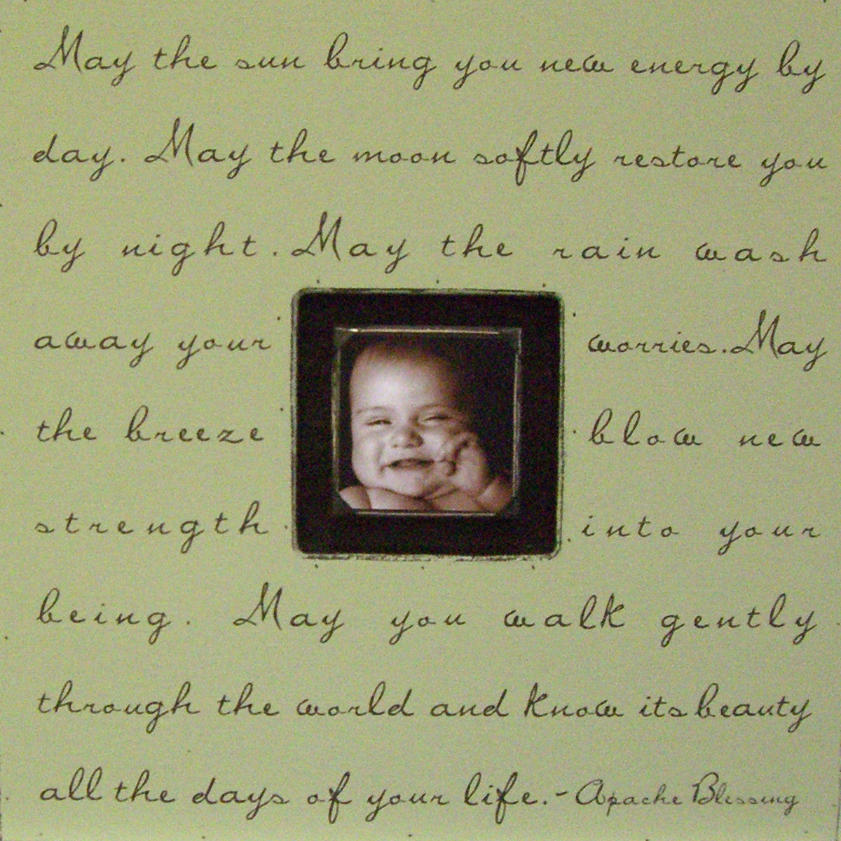 May The Sun Apache Blessing Quote Picture Frame by Sugarboo