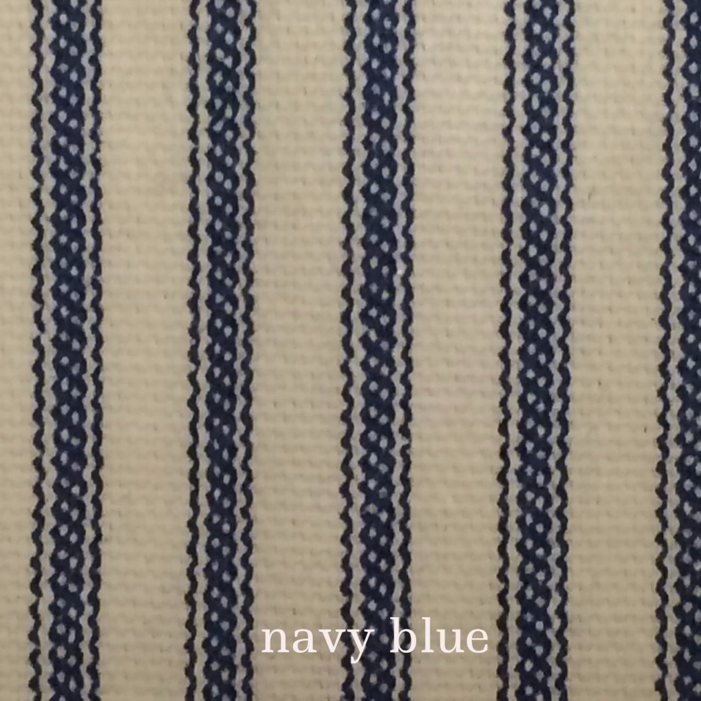 Ticking Stripe Shower Curtain Navy Blue