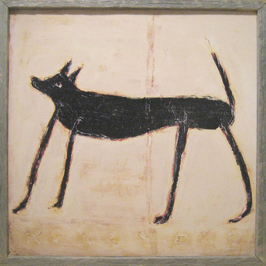 Small Black Dog Wall Art by Rebecca Puig