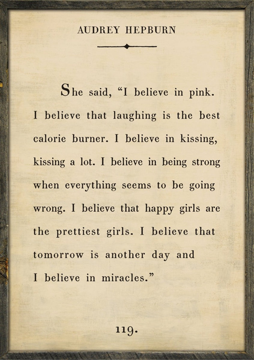 Words Of Wisdom Print By Audrey Hepburn